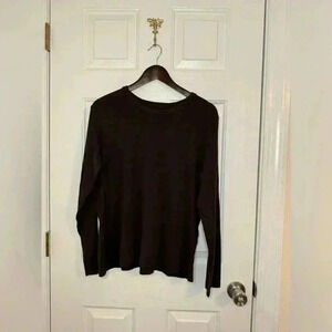 LAND’S END, basic brown long sleeve tshirt, good used condition, size XL